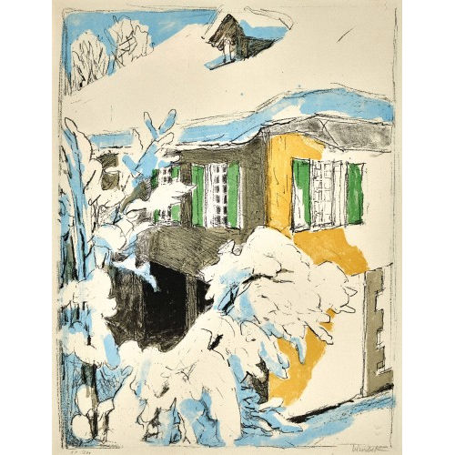 VICTOR SURBEK : Winterszene (DOBIASCHOFSKY AUKTIONEN AG)