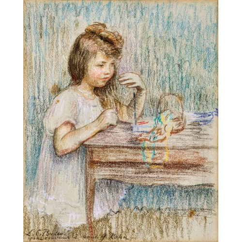 MARIE LOUISE CATHERINE BRESLAU : M�dchen am Tisch (DOBIASCHOFSKY AUKTIONEN AG)