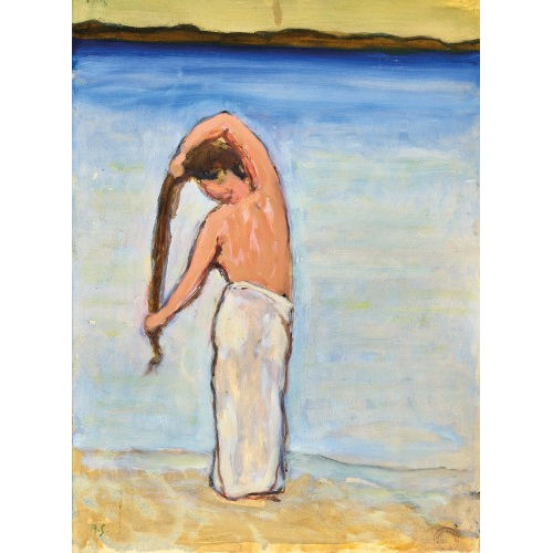ALBERT SCHMIDT : Femme au bord de l'eau (DOBIASCHOFSKY AUKTIONEN AG)