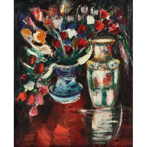 JANIS FERDINANDS TIDEMANIS : Blumenstillleben (DOBIASCHOFSKY AUKTIONEN AG)