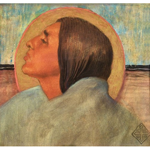 CHARLES-CLOS OLSOMMER : 'Profil sur or' (DOBIASCHOFSKY AUKTIONEN AG)