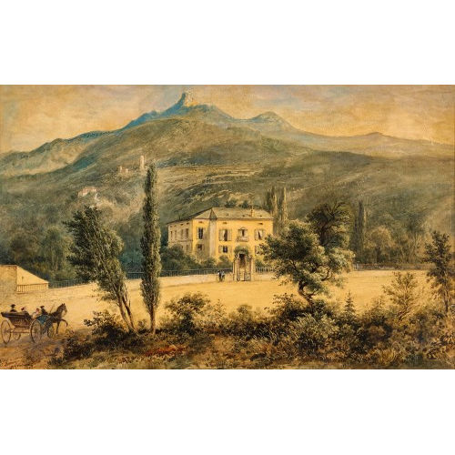 19. JH. FRANKREICH : Landhaus mit Bergsicht (DOBIASCHOFSKY AUKTIONEN AG)