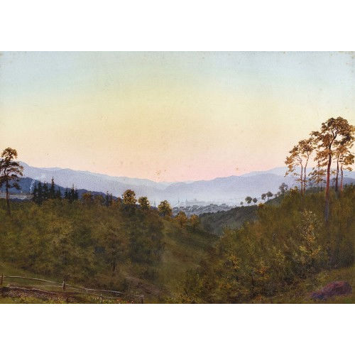 LEONHARD STEINER : Weite Landschaft im Morgenrot (DOBIASCHOFSKY AUKTIONEN AG)