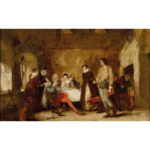 AUGUSTUS LEOPOLD EGG : Interieur mit vornehmer Gesellschaft (DOBIASCHOFSKY AUKTIONEN AG)