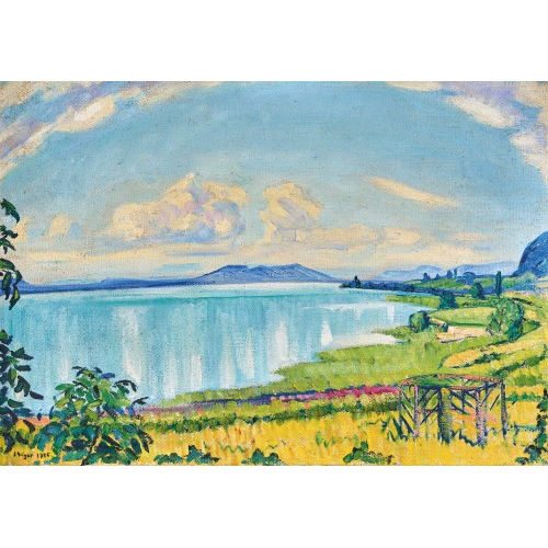 ERNST SAMUEL GEIGER : Sommerliche Ansicht des Bielersees (DOBIASCHOFSKY AUKTIONEN AG)