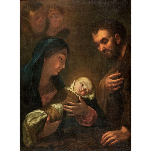 17. JH. ITALIEN : Heilige Familie (DOBIASCHOFSKY AUKTIONEN AG)