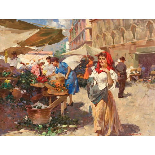 WITMAN ETELKA VIZKELETI : Der Blumenmarkt (DOBIASCHOFSKY AUKTIONEN AG)