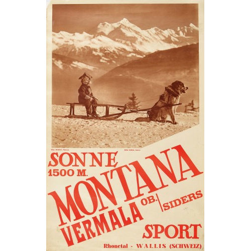 CHARLES DUBOST : 'Sonne Montana Vermala Siders...' (DOBIASCHOFSKY AUKTIONEN AG)
