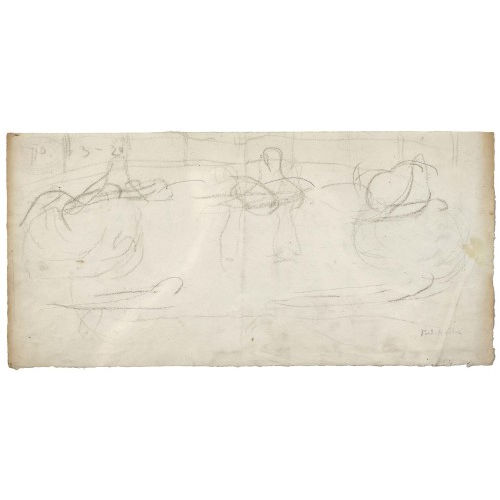 FERDINAND HODLER : Kompositionsstudie zu 'Blick in die Unendlichkeit' (DOBIASCHOFSKY AUKTIONEN AG)