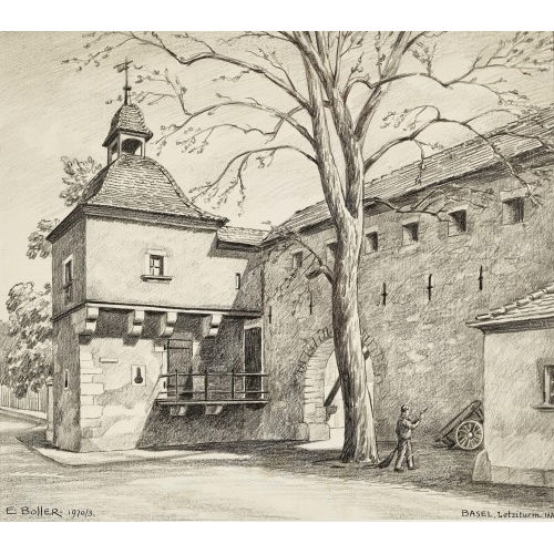 ERMANNO (HERMANN) BOLLER : 'Basel. Letziturm 1676' (DOBIASCHOFSKY AUKTIONEN AG)