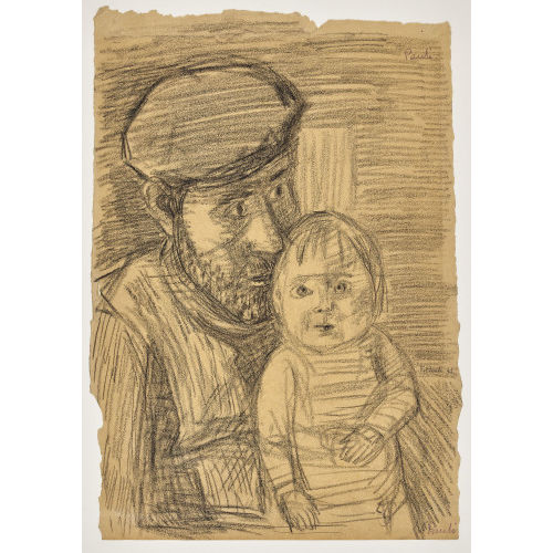 FRITZ EDUARD PAULI : 'Vater mit Kind' (DOBIASCHOFSKY AUKTIONEN AG)