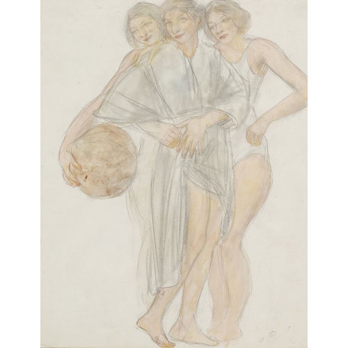 ODILON ROCHE : Frauentrio mit Ball (DOBIASCHOFSKY AUKTIONEN AG)