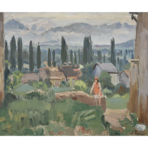 JOHN TORCAPEL : Landschaft mit einem M�dchen (DOBIASCHOFSKY AUKTIONEN AG)