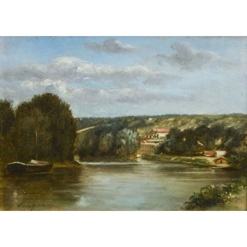 STANISLAS VICTOR �DOUARD L�PINE : Bord de rivi�re (DOBIASCHOFSKY AUKTIONEN AG)