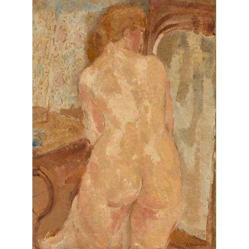 GUSTAVE (EIGTL. BARRAUD FRAN�OIS : 'Femme au miroir' (DOBIASCHOFSKY AUKTIONEN AG)