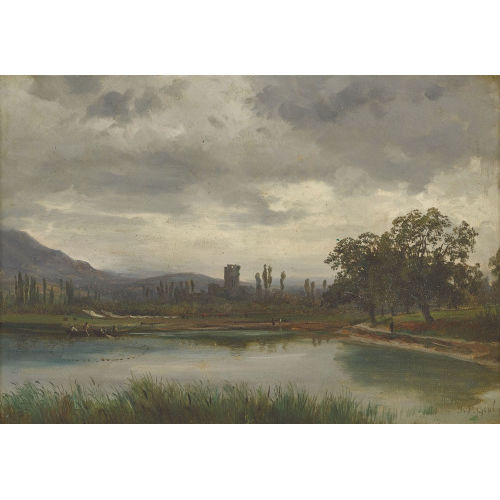 JEAN PHILIPPE GEORGE-JULLIARD : Seelandschaft mit Fischerbooten (DOBIASCHOFSKY AUKTIONEN AG)