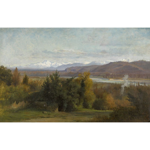JEAN ACHILLE BENOUVILLE : Vue du Mont-Blanc (DOBIASCHOFSKY AUKTIONEN AG)