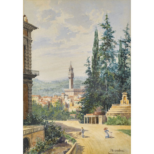 ANTONIETTA BRANDEIS : Sommerliche Strassenpartie in Florenz (DOBIASCHOFSKY AUKTIONEN AG)