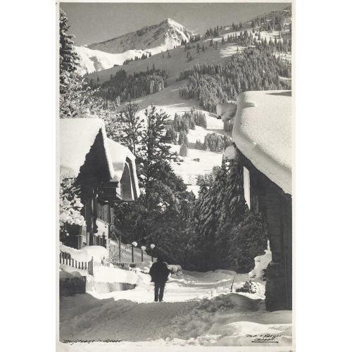 JACQUES NAEGELI : 'Dorfstrasse in Gstaad' (DOBIASCHOFSKY AUKTIONEN AG)