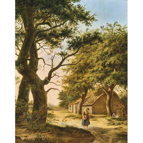 PIERRE JEAN HELLEMANS : 'Landschaft mit Bumen' (DOBIASCHOFSKY AUKTIONEN AG)