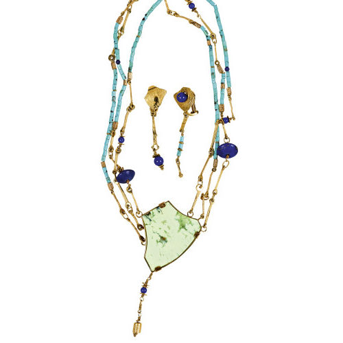 CHRYSOPRAS-T�RKIS-DEMI-PARURE : (DOBIASCHOFSKY AUKTIONEN AG)