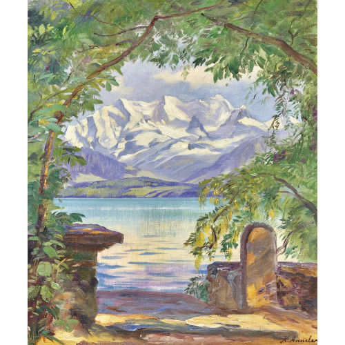 KARL ANNELER : Thunersee mit Bl�emlisalp (DOBIASCHOFSKY AUKTIONEN AG)