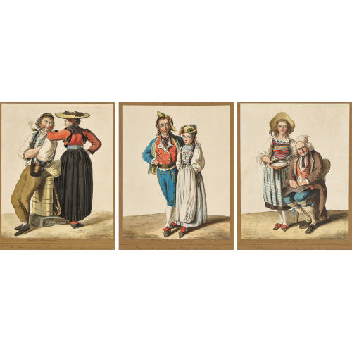 FRANZ NIKLAUS K�NIG : Konvolut Trachtenpaare (DOBIASCHOFSKY AUKTIONEN AG)
