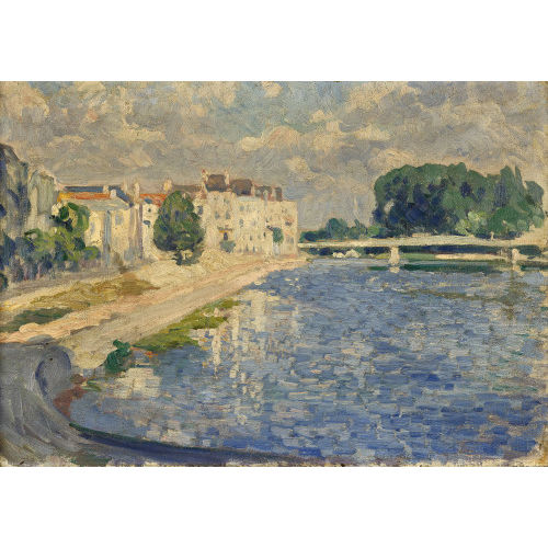 19./20. JH. FRANKREICH : Sommerliche Stadt am Fluss (DOBIASCHOFSKY AUKTIONEN AG)