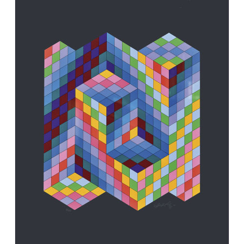 VICTOR VASARELY : Geometrische Komposition (DOBIASCHOFSKY AUKTIONEN AG)