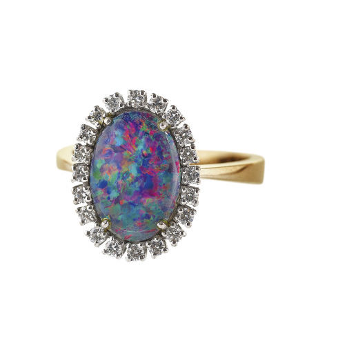 OPAL-BRILLANT-RING : (DOBIASCHOFSKY AUKTIONEN AG)