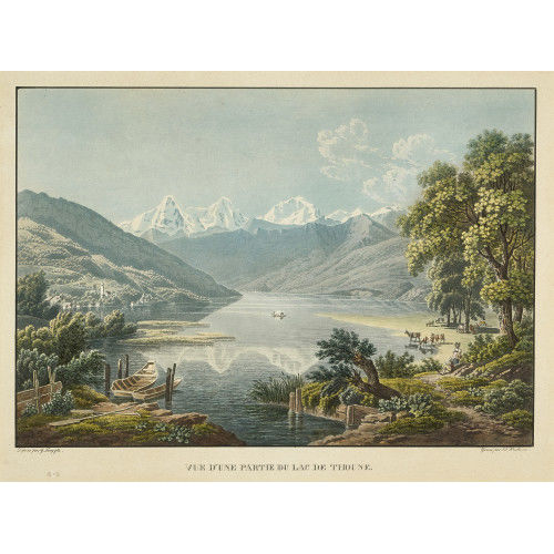GABRIEL (GEN. LORY FILS) LORY : 'Vue d'une partie du Lac de Thoune' (DOBIASCHOFSKY AUKTIONEN AG)