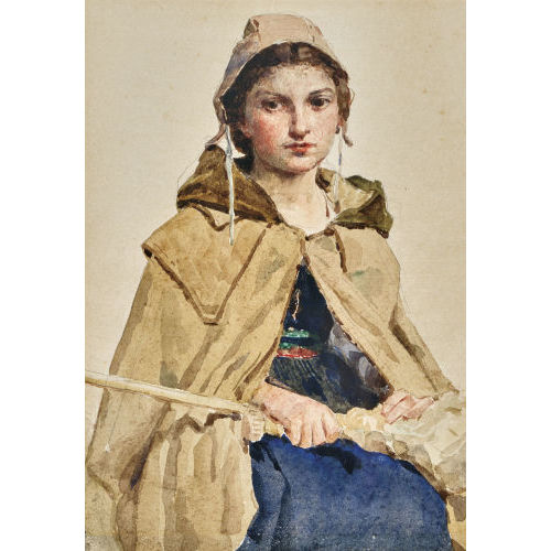 ALBERT ANKER : 'M�dchen mit Spinnrocken' (DOBIASCHOFSKY AUKTIONEN AG)