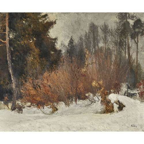 REINHOLD K�NDIG : Waldlandschaft im Schnee (DOBIASCHOFSKY AUKTIONEN AG)