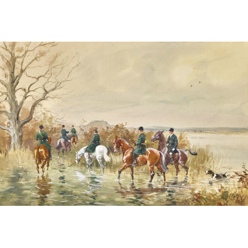 BARON KARL REILLE : Nach der Treibjagd (DOBIASCHOFSKY AUKTIONEN AG)
