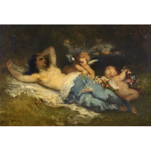 NARCISSE VIRGILE DIAZ DE LA PE�A : 'Evocation de l'Amour' (DOBIASCHOFSKY AUKTIONEN AG)