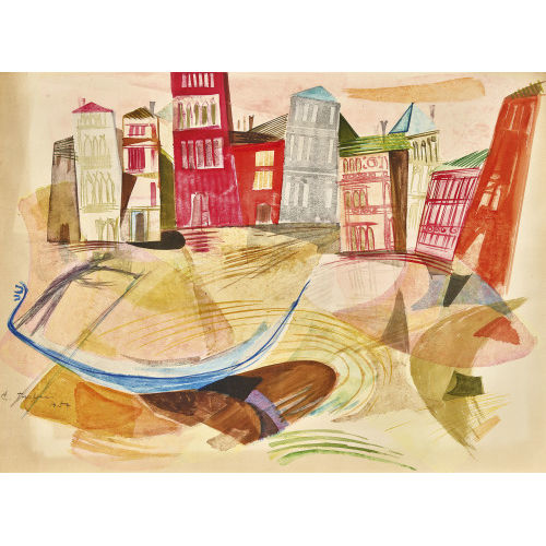 GOTTFRIED TRITTEN : Platz mit Stadth�usern (DOBIASCHOFSKY AUKTIONEN AG)