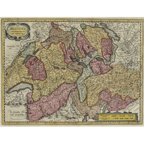 GERHARD MERCATOR : 'Helvetia cum finitimis regionibus confoederatis' (DOBIASCHOFSKY AUKTIONEN AG)