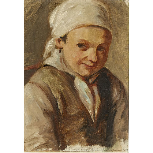 JOSEPH XAVER WEINGARTNER : Portr�t eines Bauernm�dchens (DOBIASCHOFSKY AUKTIONEN AG)