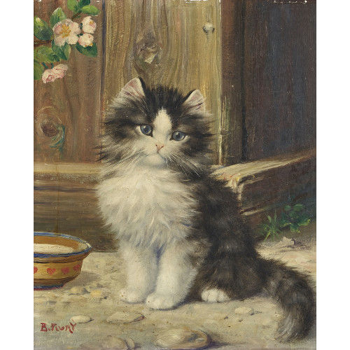 BURKHARD (GEN. KATZEN-FLURY) FLURY : Sitzendes K�tzchen (DOBIASCHOFSKY AUKTIONEN AG)