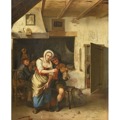 17./18. JH. HOLLAND : Fr�hliches Schenkeninterieur (DOBIASCHOFSKY AUKTIONEN AG)
