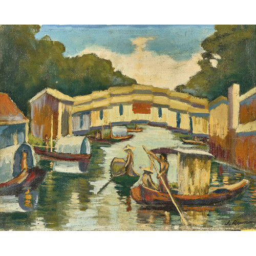 20. JH. FRANKREICH : 'Alte Br�cke (Tsi-Nan-Fu)' (DOBIASCHOFSKY AUKTIONEN AG)