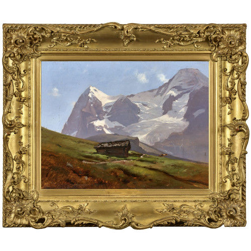 AUGUSTE LOUIS VEILLON : Blick auf Eiger und M�nch (DOBIASCHOFSKY AUKTIONEN AG)