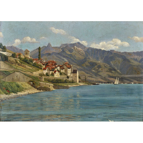 ARTHUR CHARLES HENRI HERZOG : 'St. Saphorin. Lac L�man' (DOBIASCHOFSKY AUKTIONEN AG)