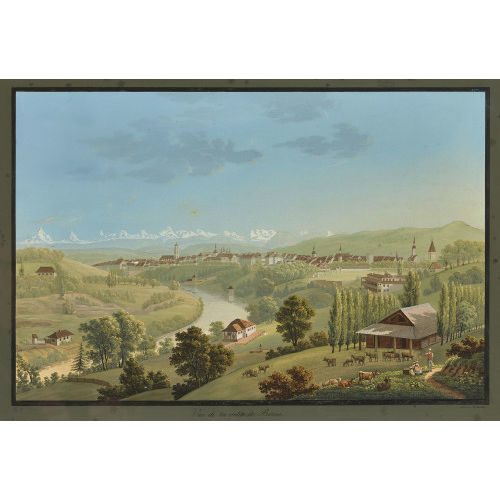 JOHANN LUDWIG BLEULER : 'Vue de la ville de Berne' (DOBIASCHOFSKY AUKTIONEN AG)