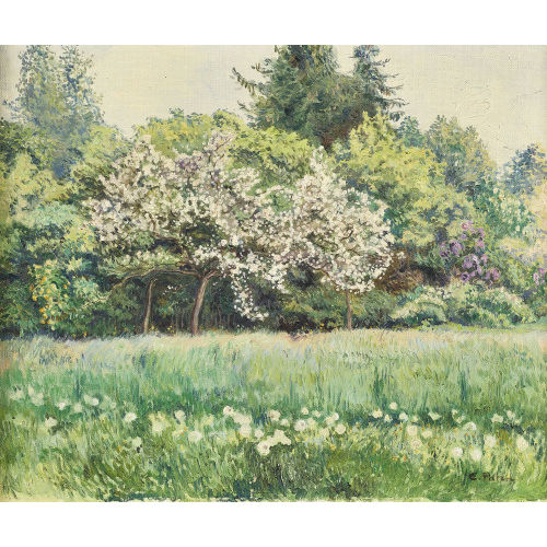 �MILE PATRU : Wiese mit bl�henden B�umen (DOBIASCHOFSKY AUKTIONEN AG)