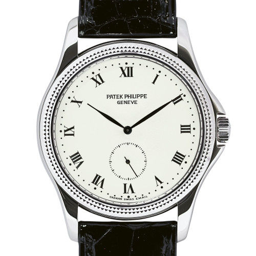 PATEK PHILIPPE : Gentleman's wristwatch with 'clous de Paris' bezel (DOBIASCHOFSKY AUKTIONEN AG)