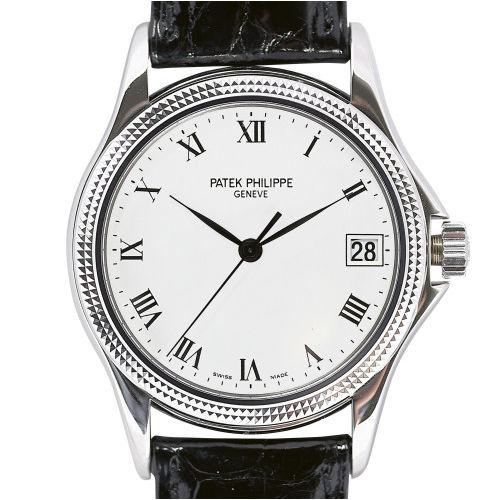 PATEK PHILIPPE : Gentleman's wristwatch with 'clous de Paris' bezel (DOBIASCHOFSKY AUKTIONEN AG)