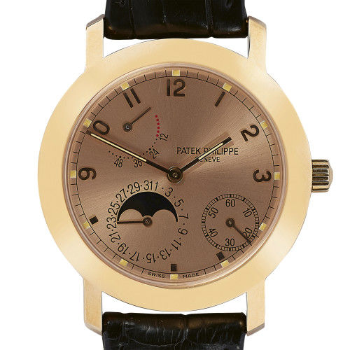 PATEK PHILIPPE : Gentleman's wristwatch with three horological complications (DOBIASCHOFSKY AUKTIONEN AG)
