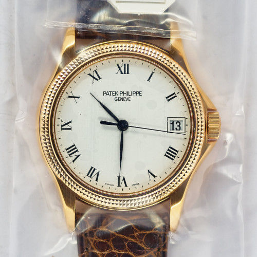 PATEK PHILIPPE : Gentleman's wristwatch with 'clous de Paris' bezel (DOBIASCHOFSKY AUKTIONEN AG)