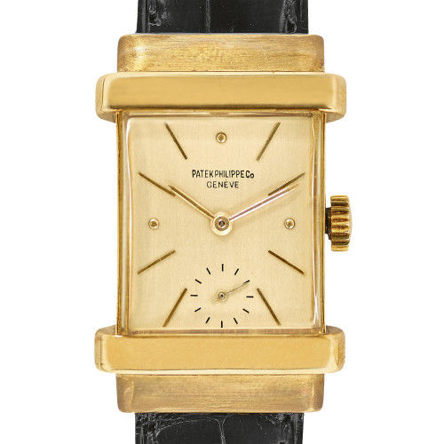 PATEK PHILIPPE : Gentleman's wristwatch, so-called 'Cinesino' or 'Top Hat' (DOBIASCHOFSKY AUKTIONEN AG)